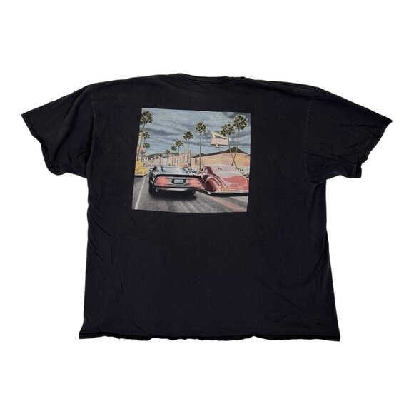 Vintage In N Out Burger T-Shirt Size 3XL Black Faded Hot Rod Fire Bird - Picture 1 of 11